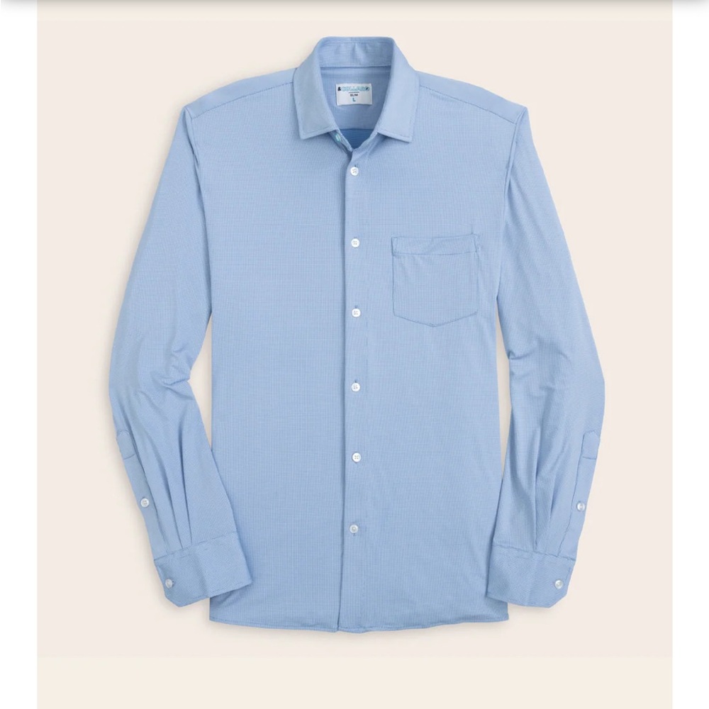 &Collar Men's Light Blue Slim Fit Shirt athletic fit small tropic shirt